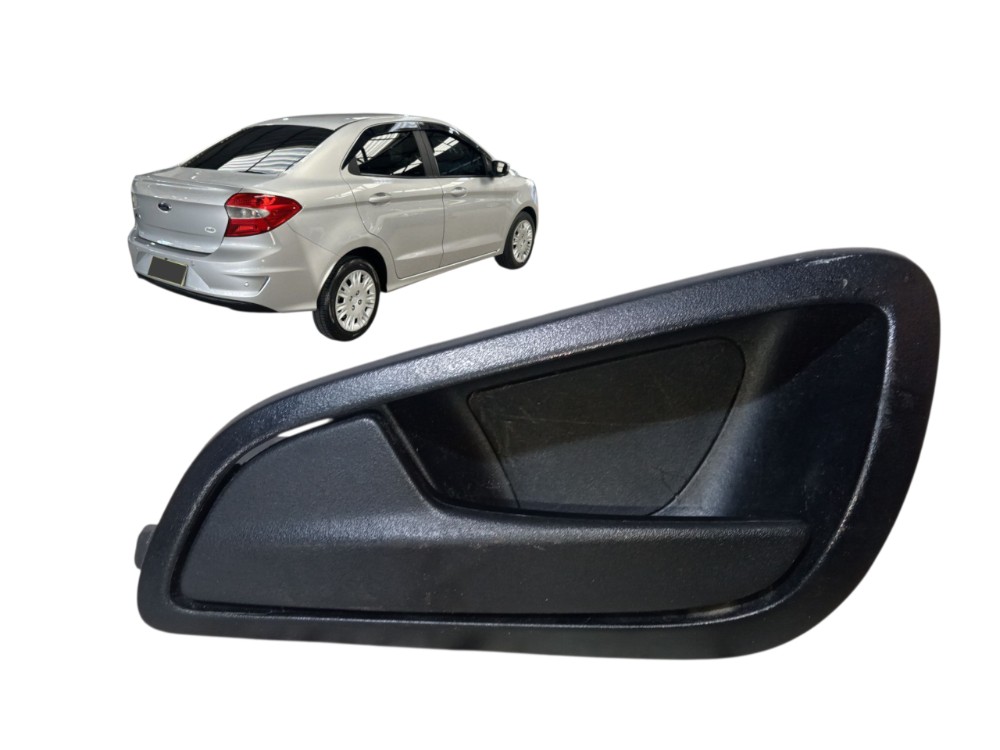 Macaneta Interna Porta Dianteira Esquerda Ford Ka 2018 2020 Preto Dianteira 1