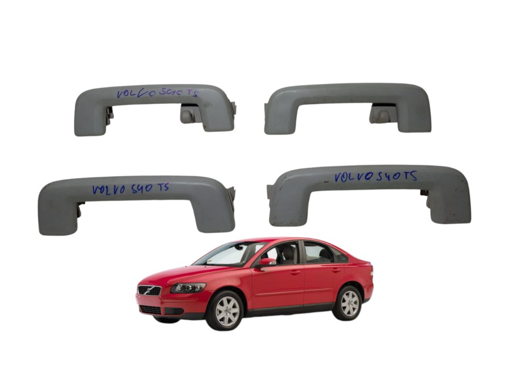 Kit Jogo Alca De Teto Puxador Pqp Volvo S40 2005 2009  Cinza 1