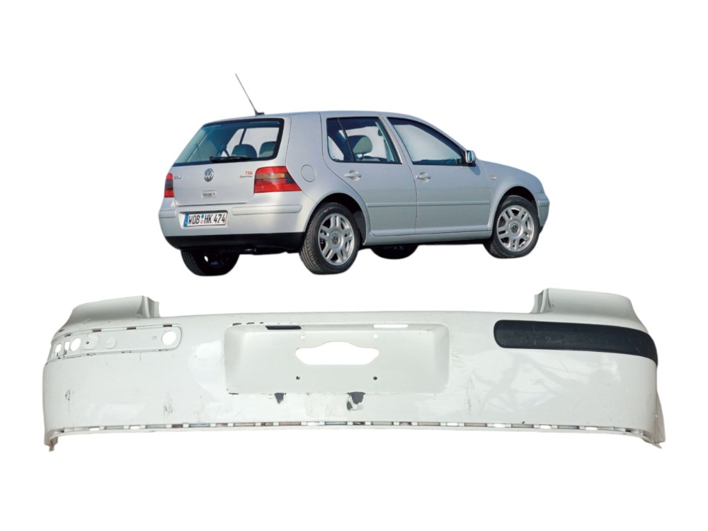 Grade Parachoque Traseiro Vw Golf Sapao 2000 2006 Original  Branco Brilhante 1