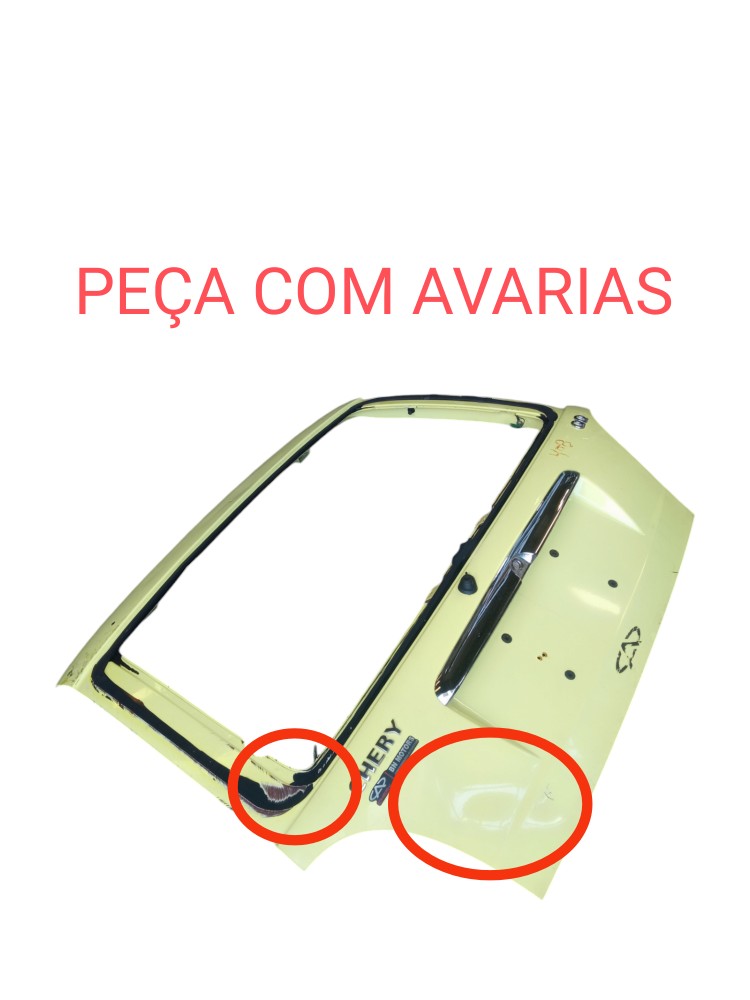Tampa Traseira Porta Malas Chery Qq 2011 2014 Original Usado Amarelo 2