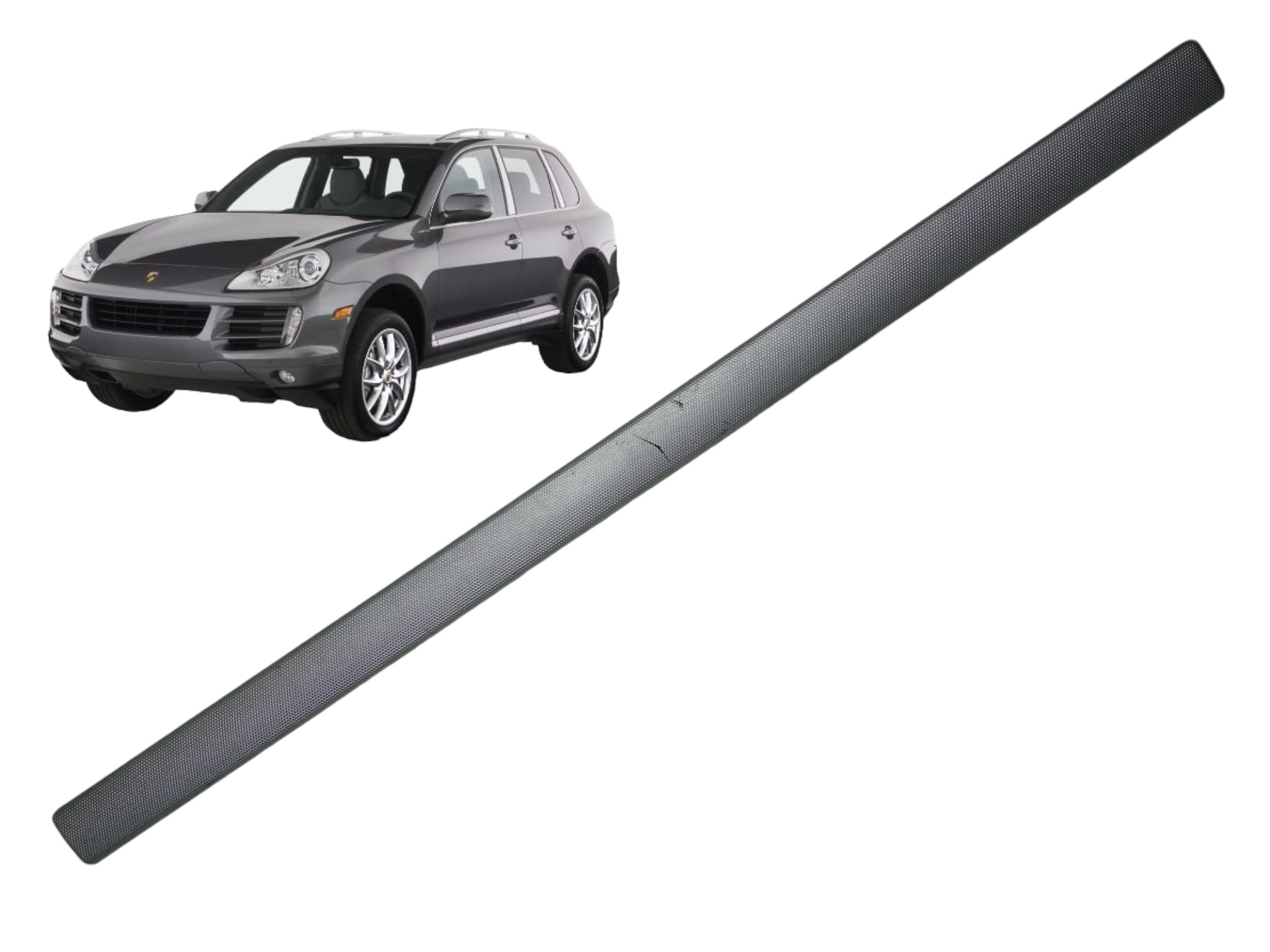 Acabamento Friso Direito Painel Porsche Cayenne 2006 A 2010  Cinza