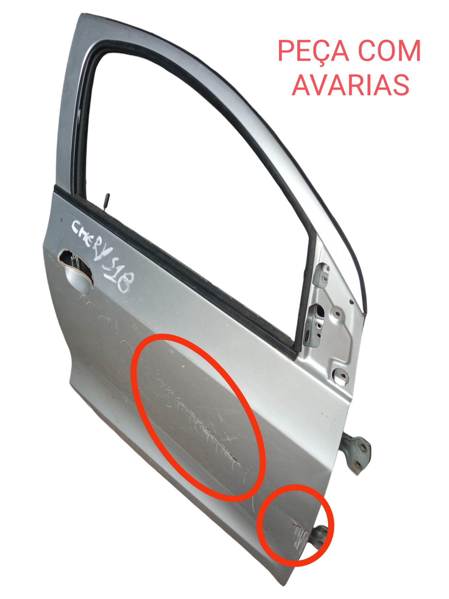 Porta Dianteira Direita Chery S18 2010 2011 2013 Original  Dianteira Direito Prata 2