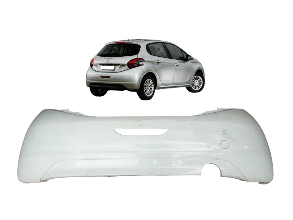 Grade Parachoque Traseiro Peugeot 208 2013 2019  Branco Brilhante 1