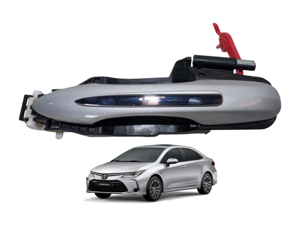 Macaneta Externa Traseira Esquerda Toyota Corolla 2023 Xei  Prata Traseira 1
