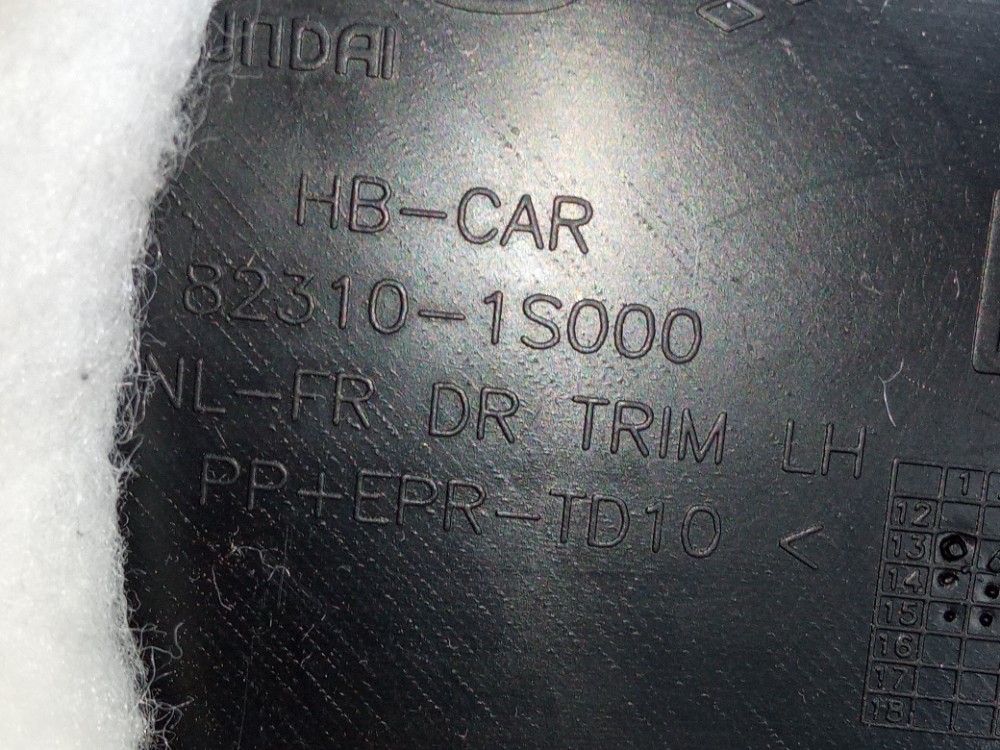 Forro De Porta Dianteira Esquerda Hyundai Hb 20 2013 2019  Preto 6
