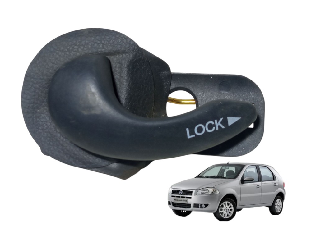 Macaneta Interna Traseira Esquerda Fiat Palio 2006 2012  Preto Traseira 1