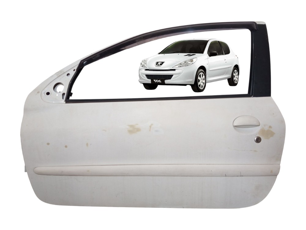Porta Dianteira Esquerda Peugeot 207 2009 2015 2 Portas  Dianteira Esquerdo Branco 1