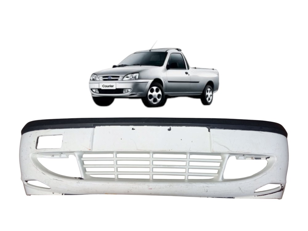 Parachoque Dianteiro Ford Courier 2000 2010 Original  Branco 1