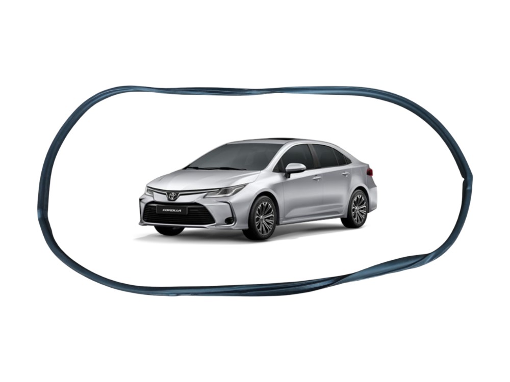 Borracha Porta Dianteira Esquerda Toyota Corolla 2023 Xei  Preto