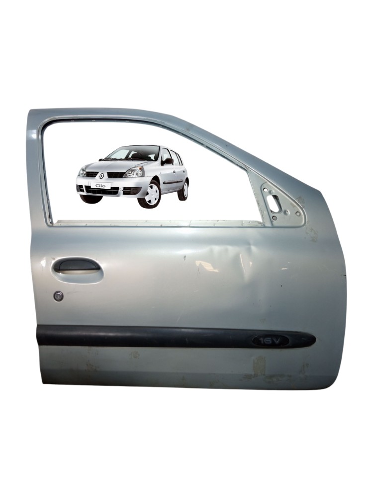Porta Dianteira Direita Renault Clio 2002 2010 4 Portas  Dianteira Direito Prata 1