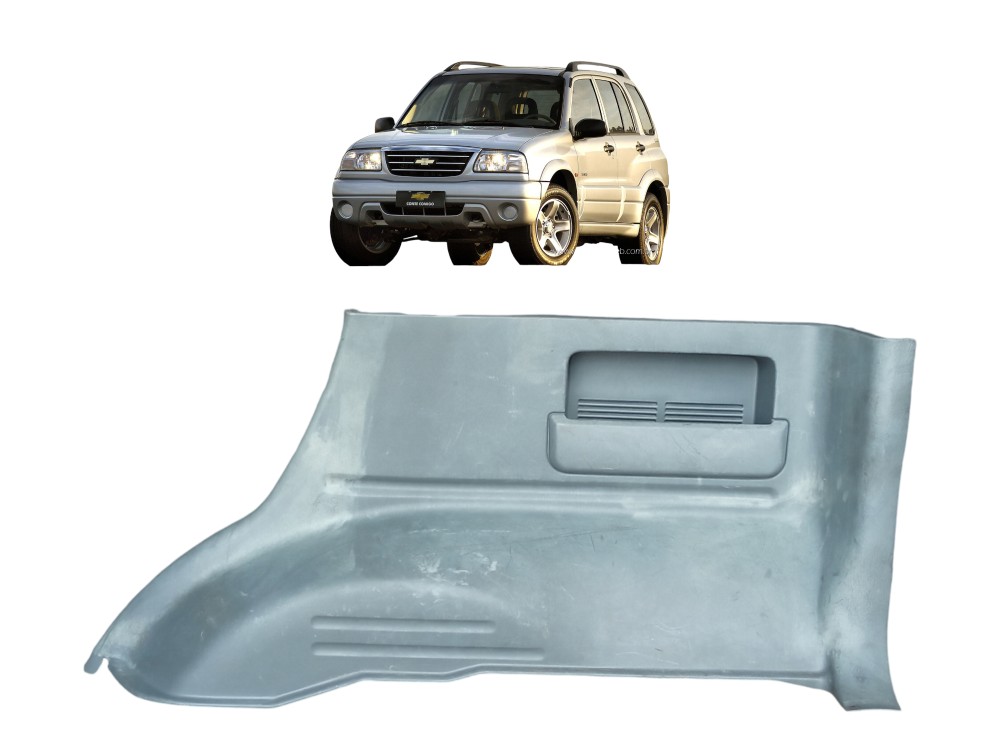Acabamento Interno Direito Porta Malas Gm Tracker 2004 2008 Cinza 1