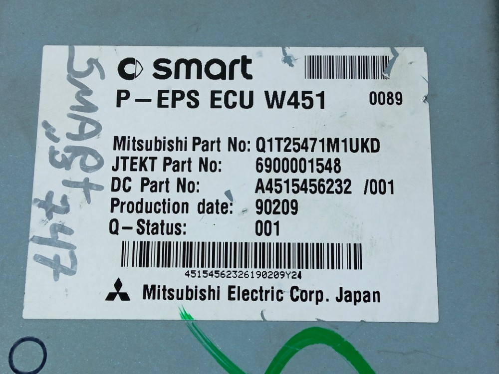 Modulo De Direcao Eletrica Smart Fortwo 2009 2012 1 0 Turbo  Cinza 2