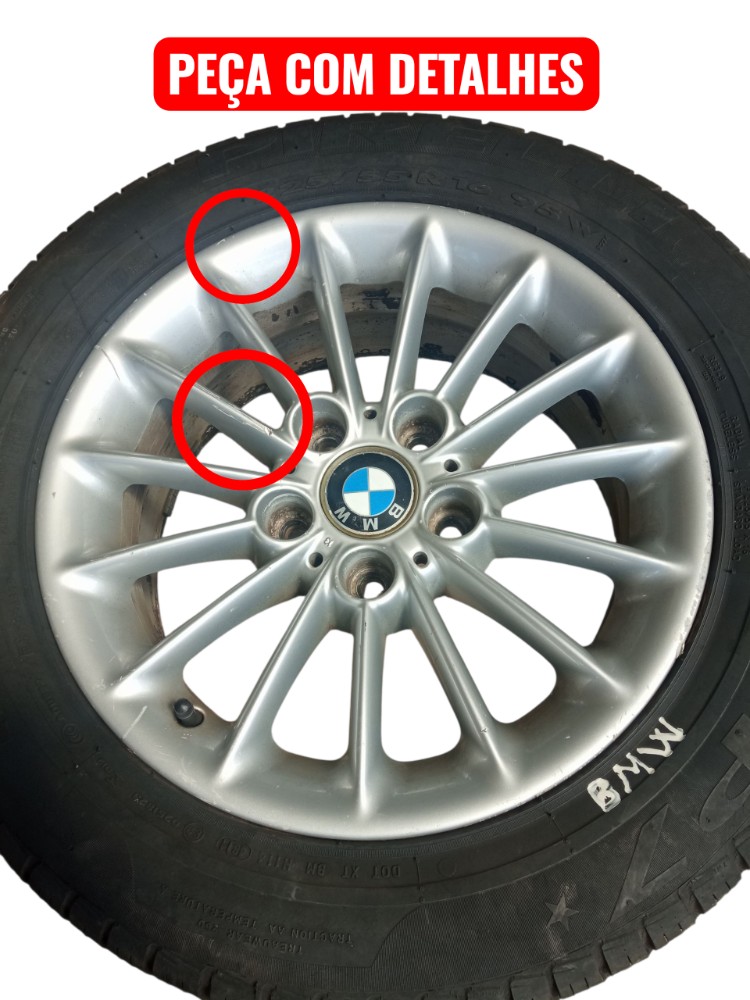 Roda Aro 16 Pneu 225 55 Bmw 320i 2008 Original Cinza 2