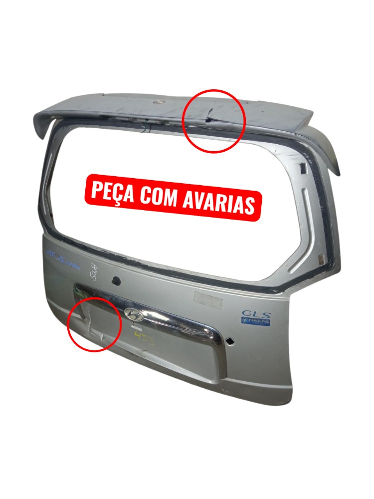 Tampa Traseira Porta Malas Hyundai Atos Prime 2000 2003 Prata 2