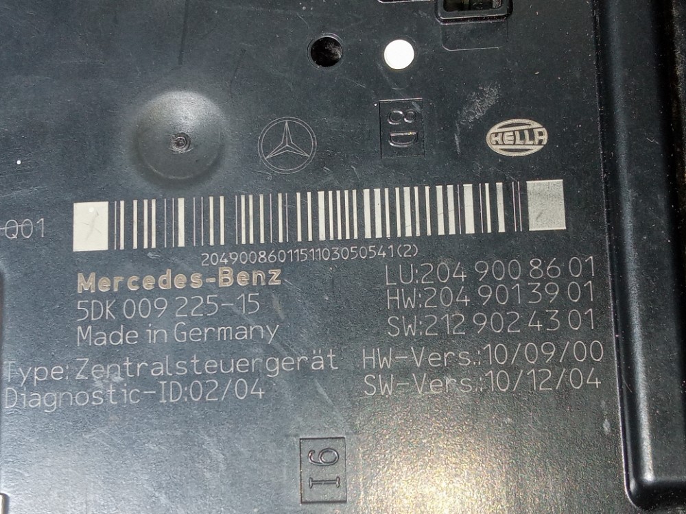 Modulo Bsi Caixa De Fusiveis Mercedes C180 2011 2014 1.8 2