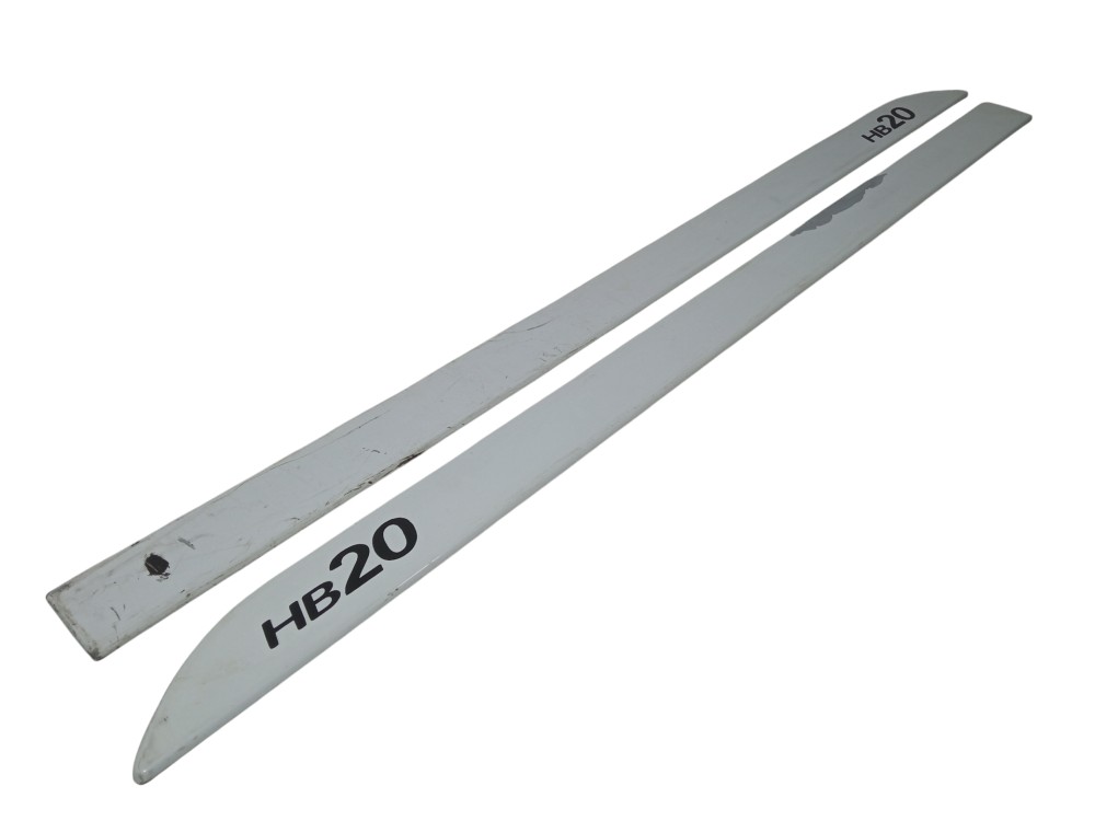 Par Friso Lateral Porta Dianteira Hyundai Hb 20 2013 2019  Branco 3