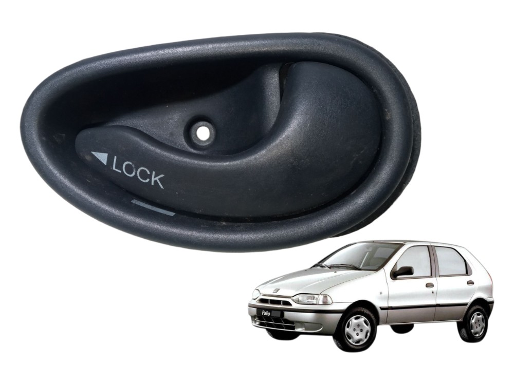 Macaneta Interna Dianteira Direita Fiat Palio 2001 2005 Preto Dianteira 1