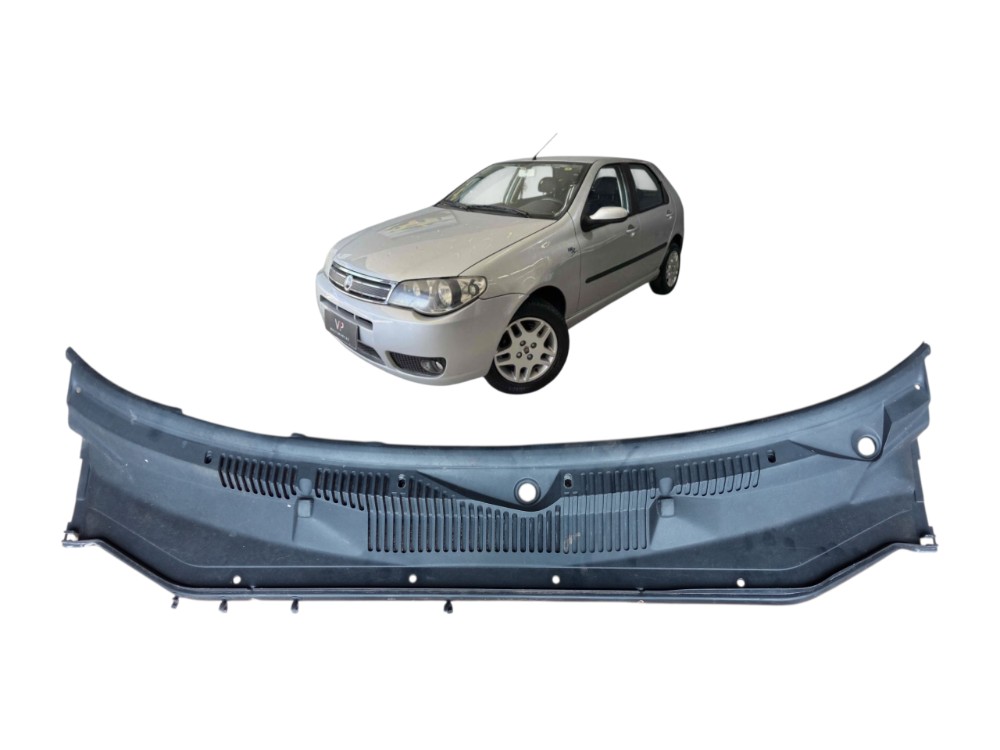 Acabamento Grade Churrasqueira Fiat Palio Siena 2006 2012 Preto Fosco