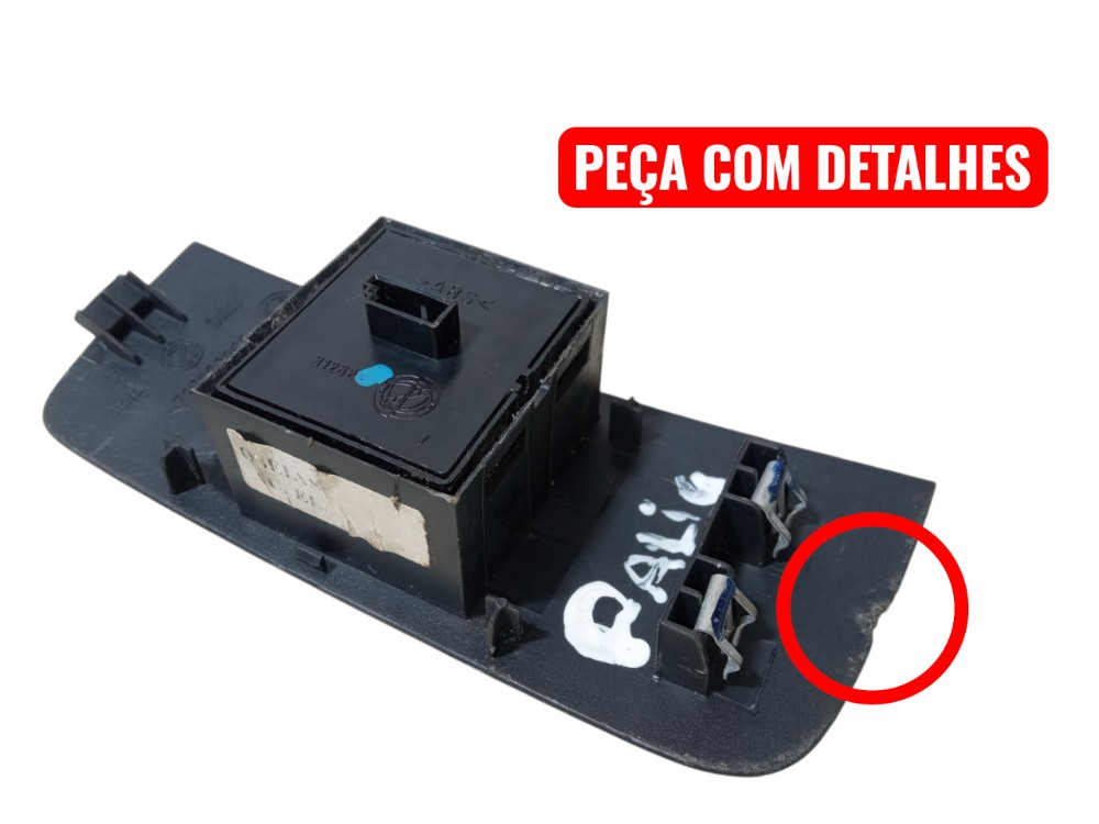 Moldura Botao Duplo Vidro Dianteiro Esquerdo Palio 2006 1.4 2