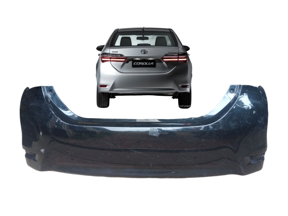Grade Parachoque Traseiro Toyota Corolla 2015 2019 Original  Prata Brilhante 1