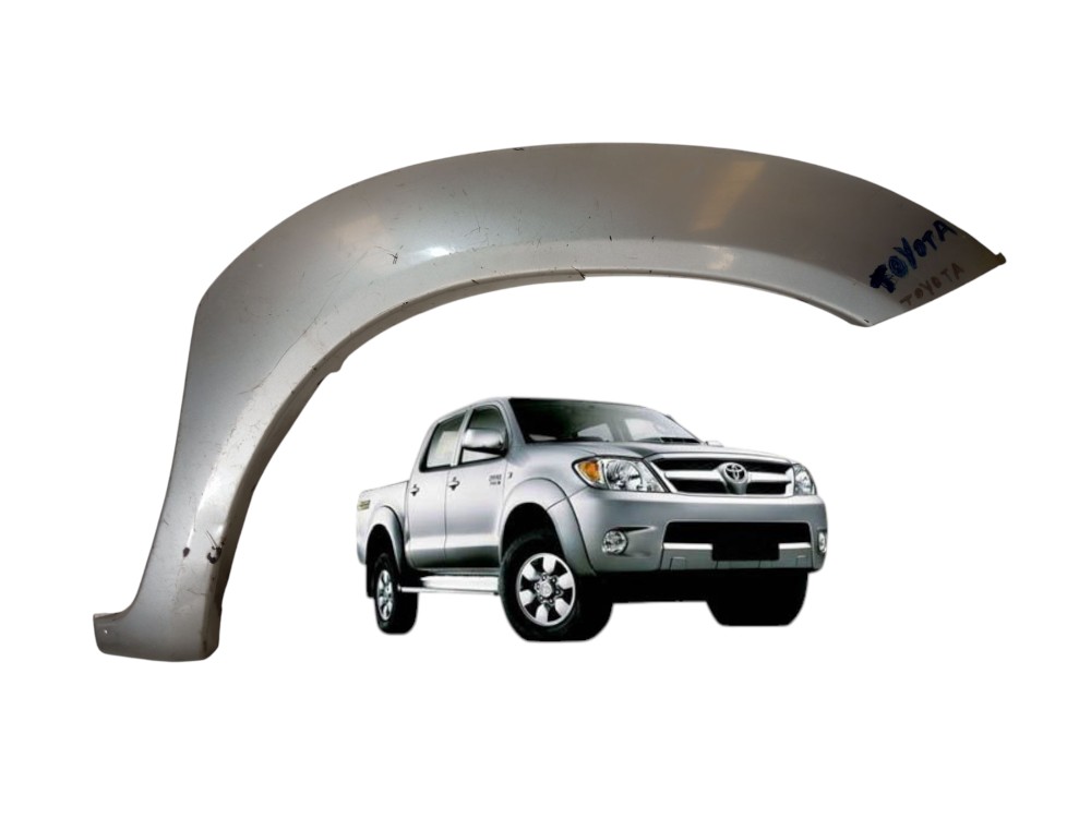 Moldura Paralama Dianteiro Direito Toyota Hilux 2006 2011  Prata 1