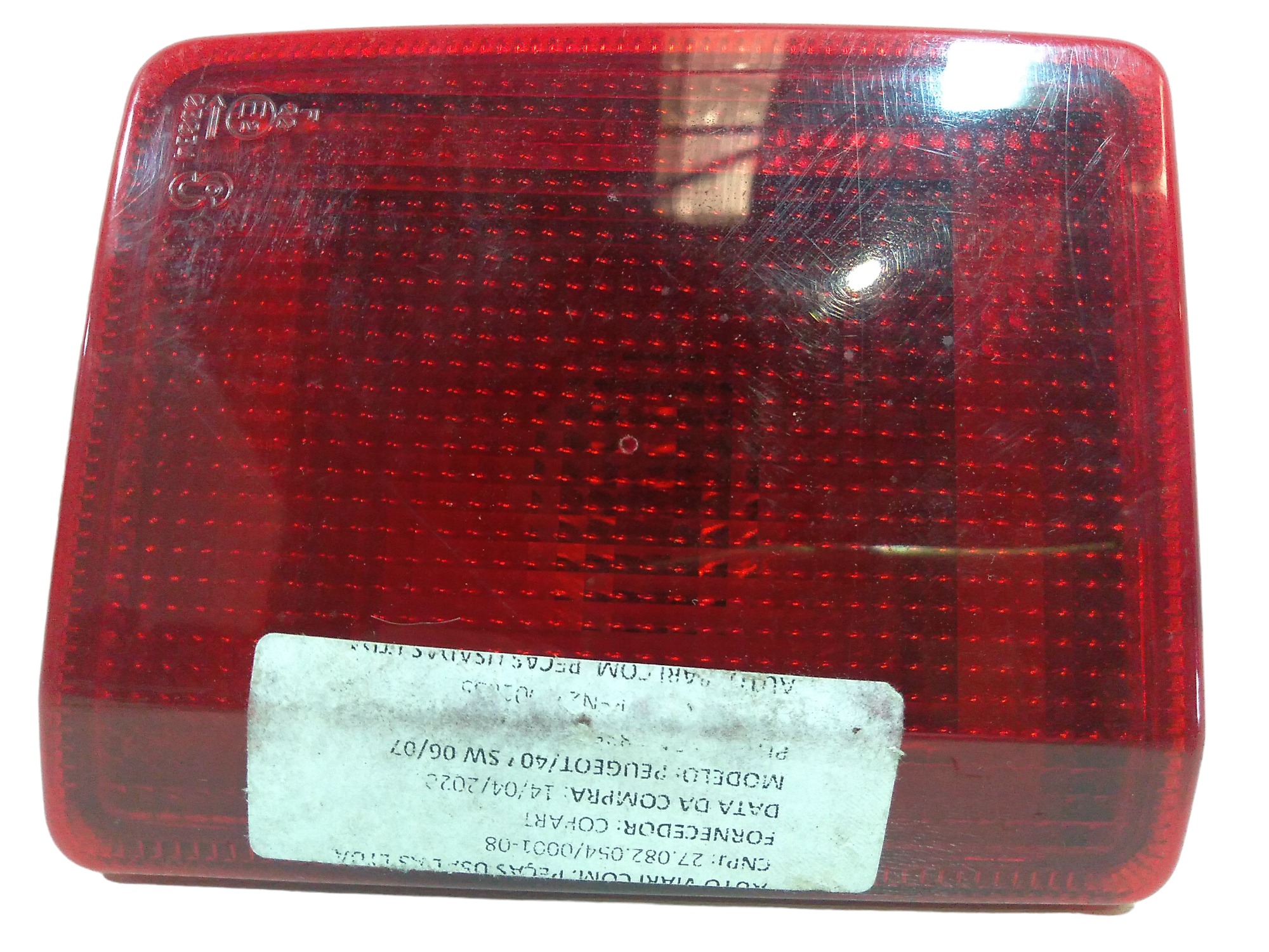 Lanterna Luz Placa Tampa Traseira Peugeot 407 Sw 2005 A 2009 2