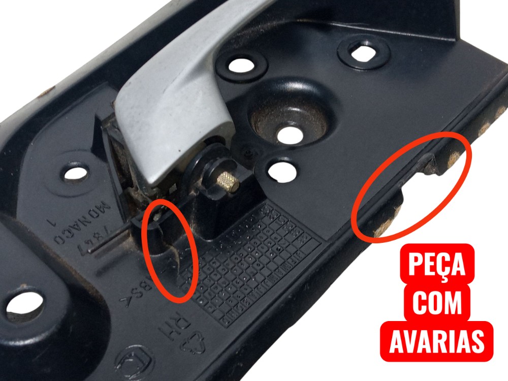 Macaneta Interna Porta Traseira Direita Volvo Xc70 2001 2005 Cinza Traseira 2