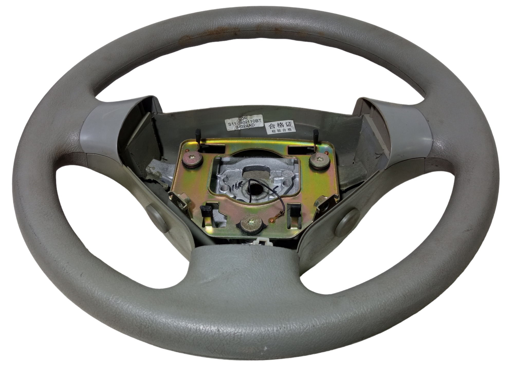 Volante Direcao Chery Qq 2011 2014 Original Usado 1 1 16v  Cinza 2