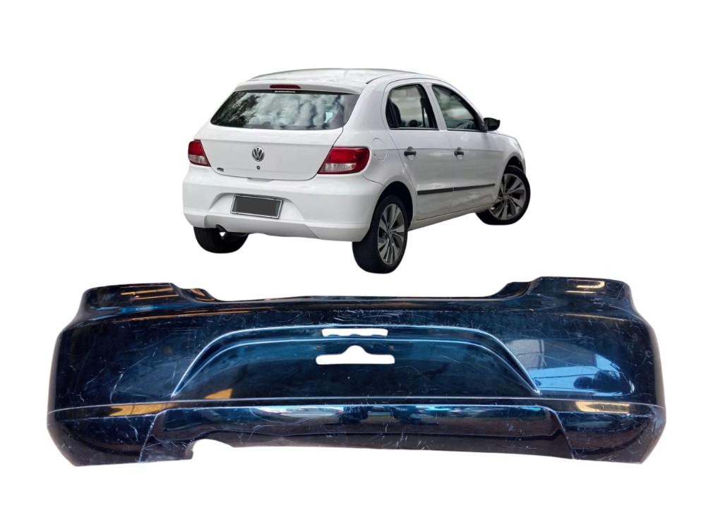 Grade Parachoque Traseiro Vw Gol G5 2009 2012 Original  Preto Brilhante 1