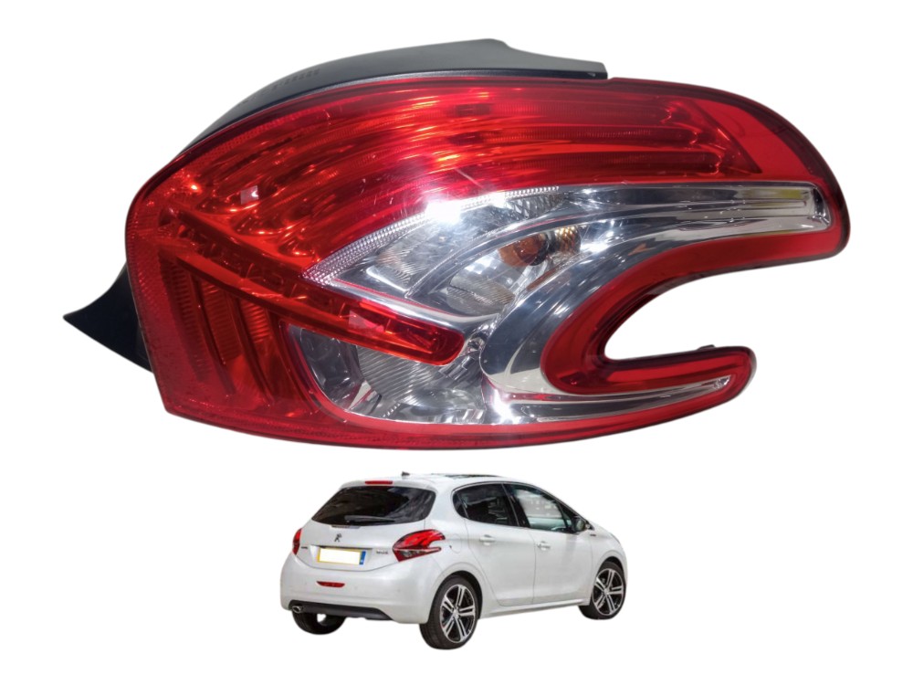 Lanterna Traseira Direita Peugeot 208 2013 2014 2015 2016  Direito/passageiro Vermelho 1