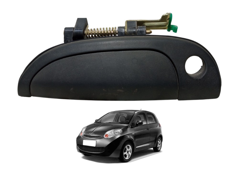 Macaneta Externa Porta Dianteira Esquerda Chery S18 2011 1.3 Preto Dianteira 1