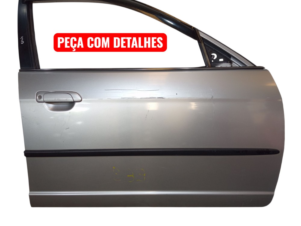 Porta Dianteira Direita Honda Civic 2001 2006 Dianteira Direito Prata 2