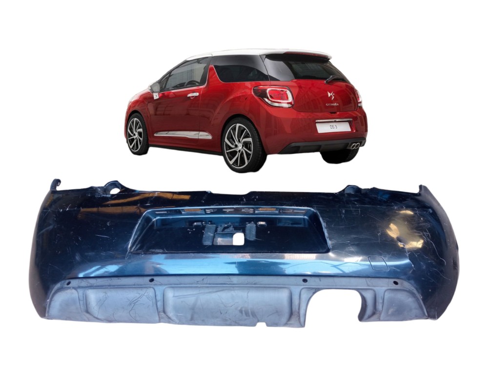 Grade Parachoque Traseiro Citroen Ds3 2014 1.6 Original  Preto Brilhante 1