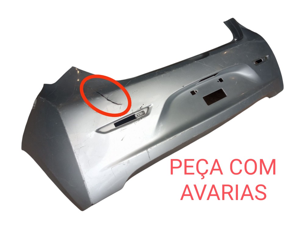 Grade Parachoque Traseiro Hyundai Hb20 2013 2016 Original  Prata Brilhante 2