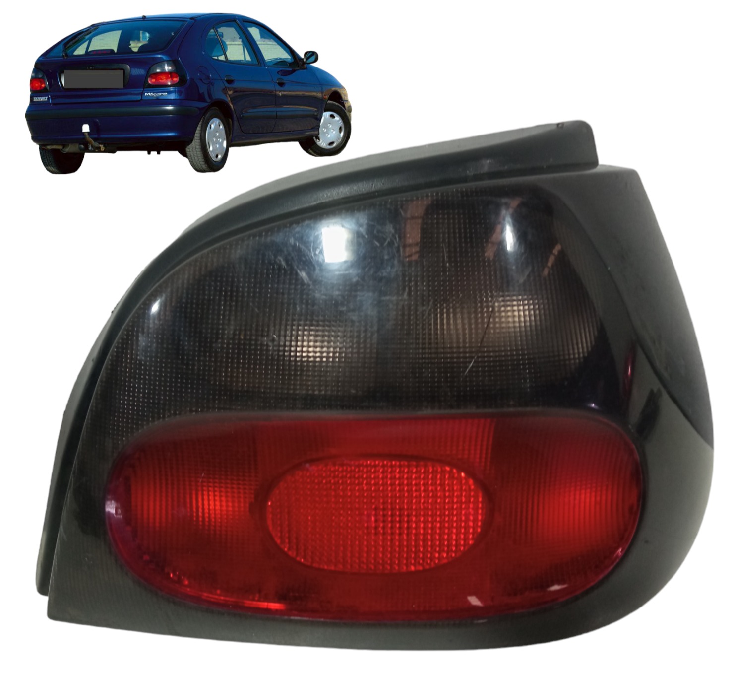 Lanterna Traseira Direita Renault Megane Hatch 98 99 Usada   Direito Preto 1