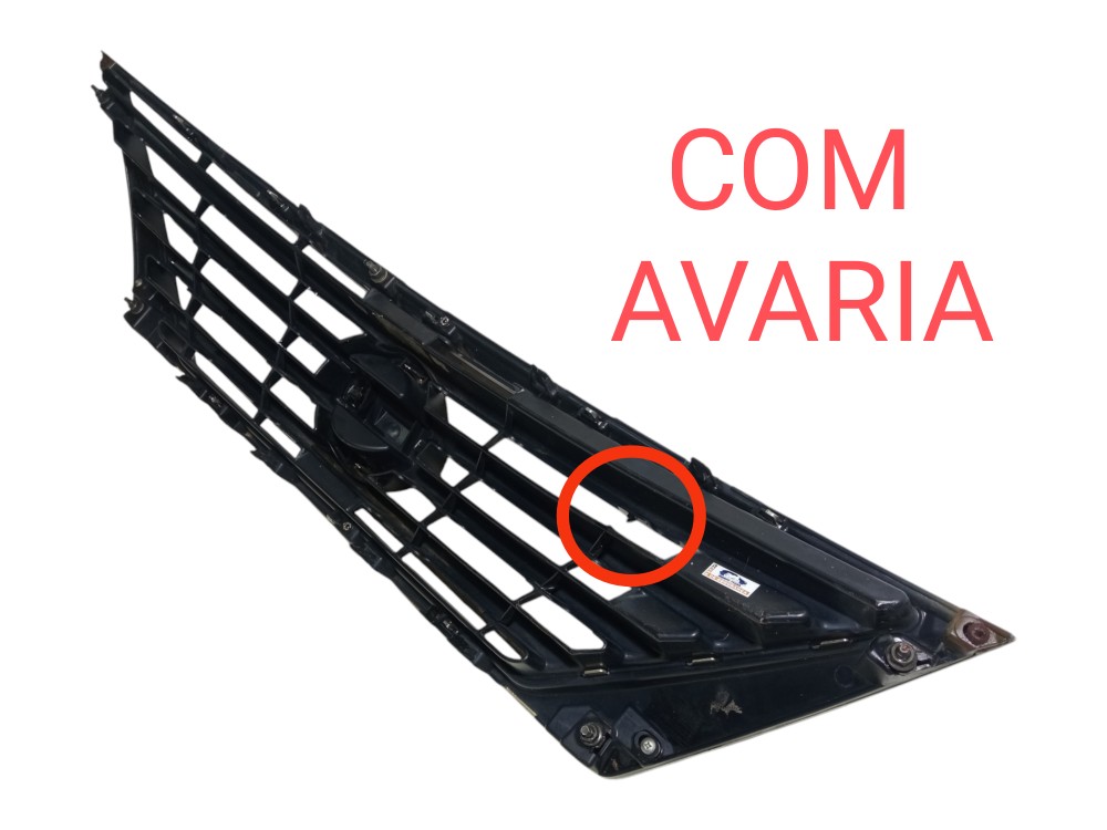 Grade Dianteira Superior Radiador Nissan Versa 2012 2014  Preto Brilhante 3