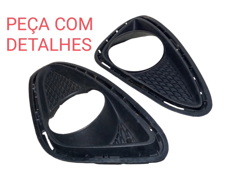 Par Moldura Farol De Milha Hyundai Hb 20 2013 2016 Original  Preto Ambos Os Lados 2