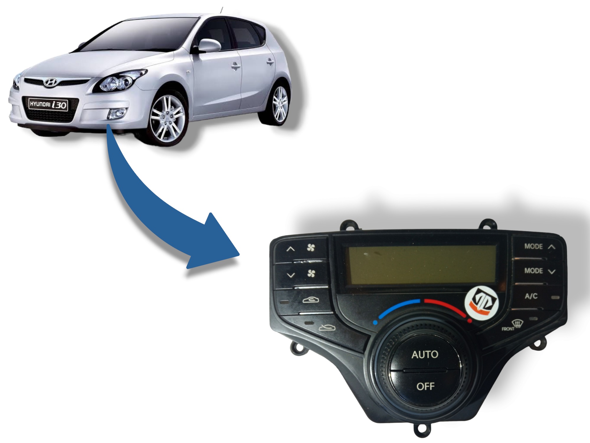 Controle Comando Ar Condicionado  Hyundai I30 2009 2012 Usad 1