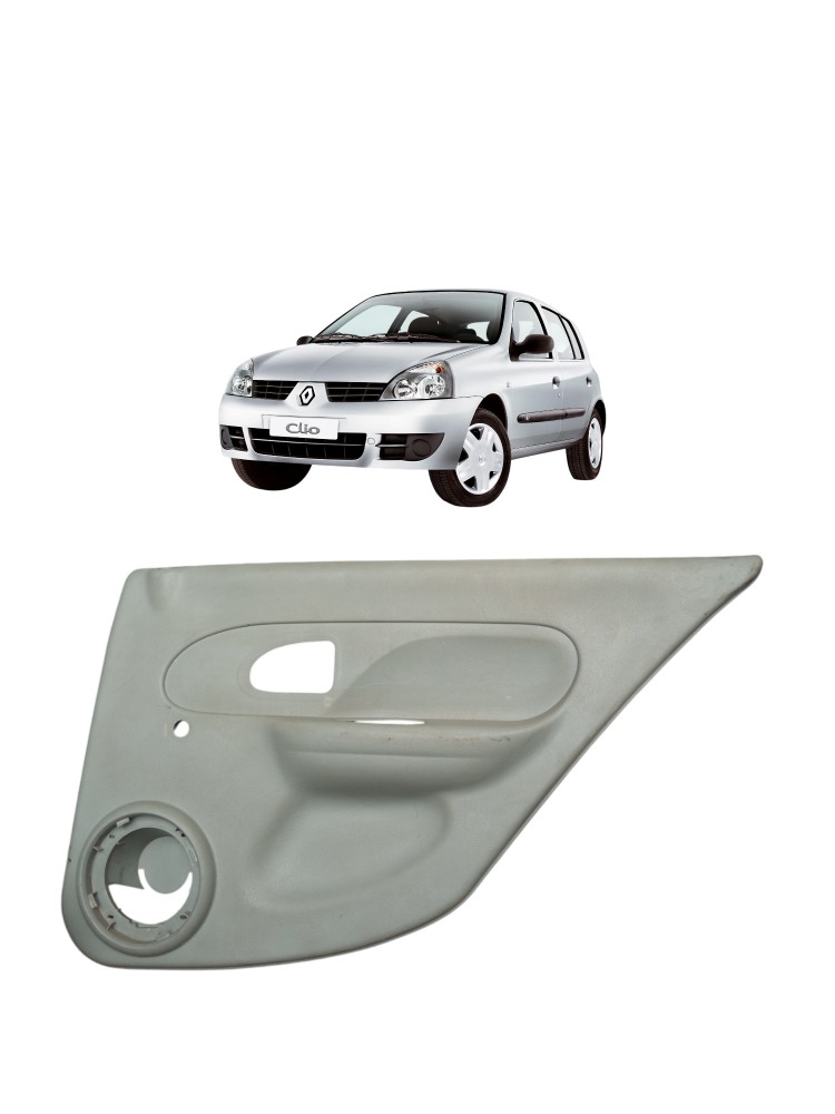 Forro Porta Traseira Direita Renault Clio 2002 2010 Original Cinza 1