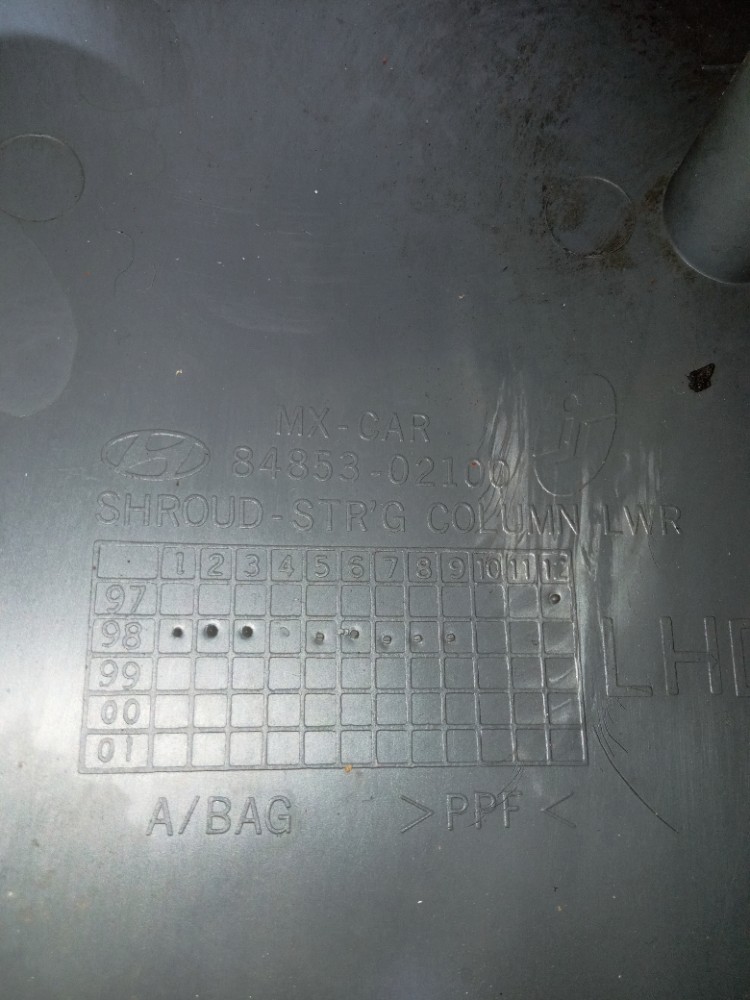 Moldura Acabamento Coluna Direcao Hyundai Atos 2000 2003 9