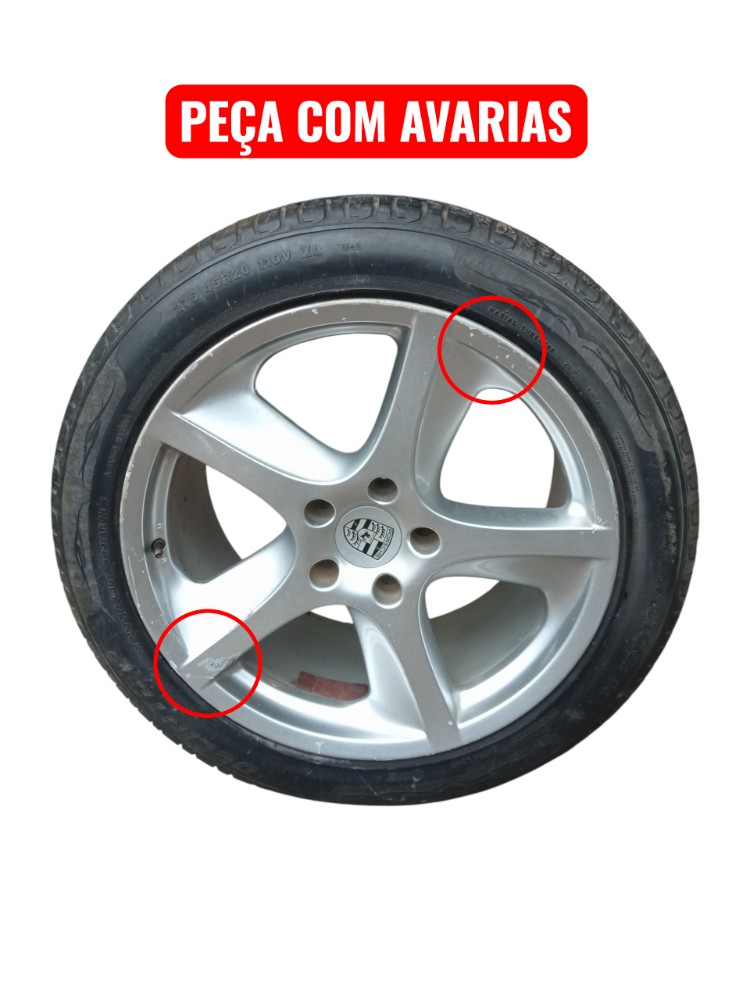 Jogo De Rodas Aro 20 Pneu 275 45 Porsche Cayenne 2008 Prata 2