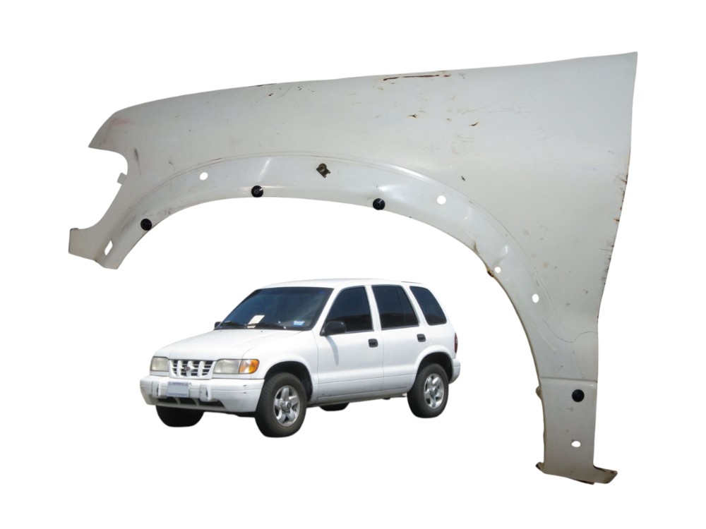 Paralama Branco Dianteiro Lado Esquerdo Kia Sportage 98 2003 1