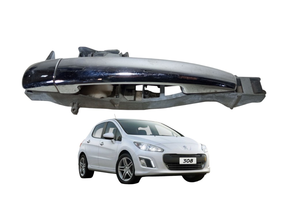 Macaneta Externa Traseira Direita Peugeot 308 2012 2016  Cromado Traseira 1