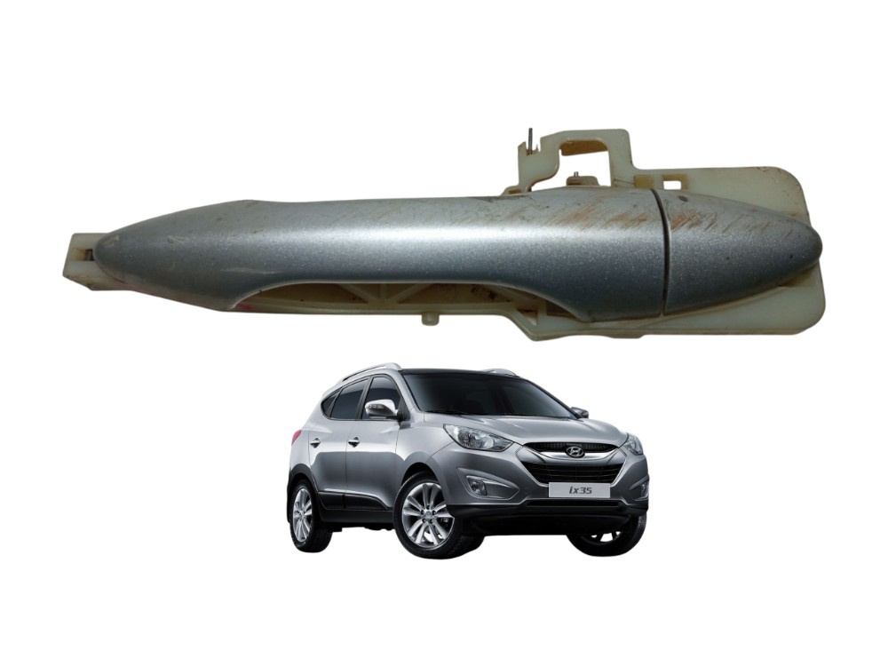 Macaneta Externa Traseira Direita Hyundai Ix35 2010 2015  Prata Traseira 1