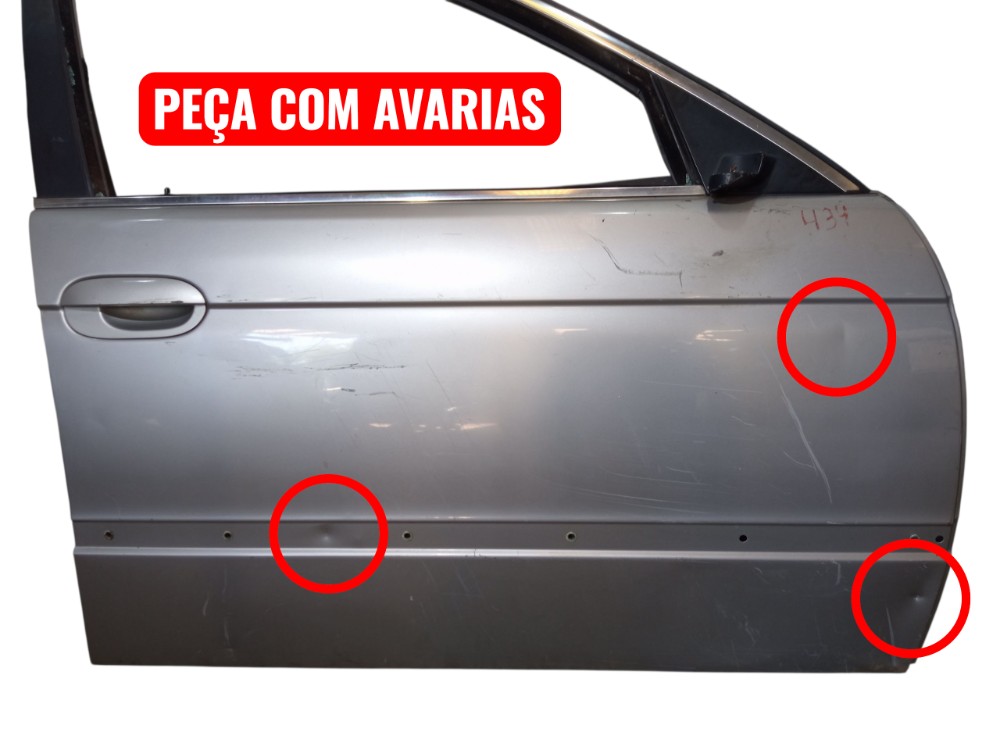 Porta Dianteira Direita Bmw 528i E39 1995 1999 Dianteira Direito Prata 2