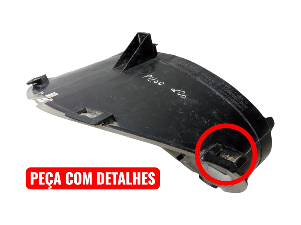 Moldura Acabamento Painel Instrumentos Peugeot 206 2000 2006 Preto 2
