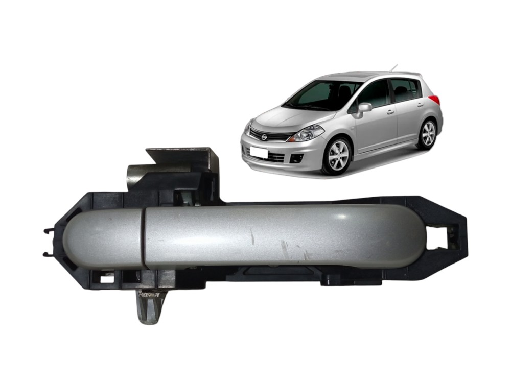 Macaneta Externa Traseira Direita Nissan Tiida 2008 2012  Cinza Traseira 1