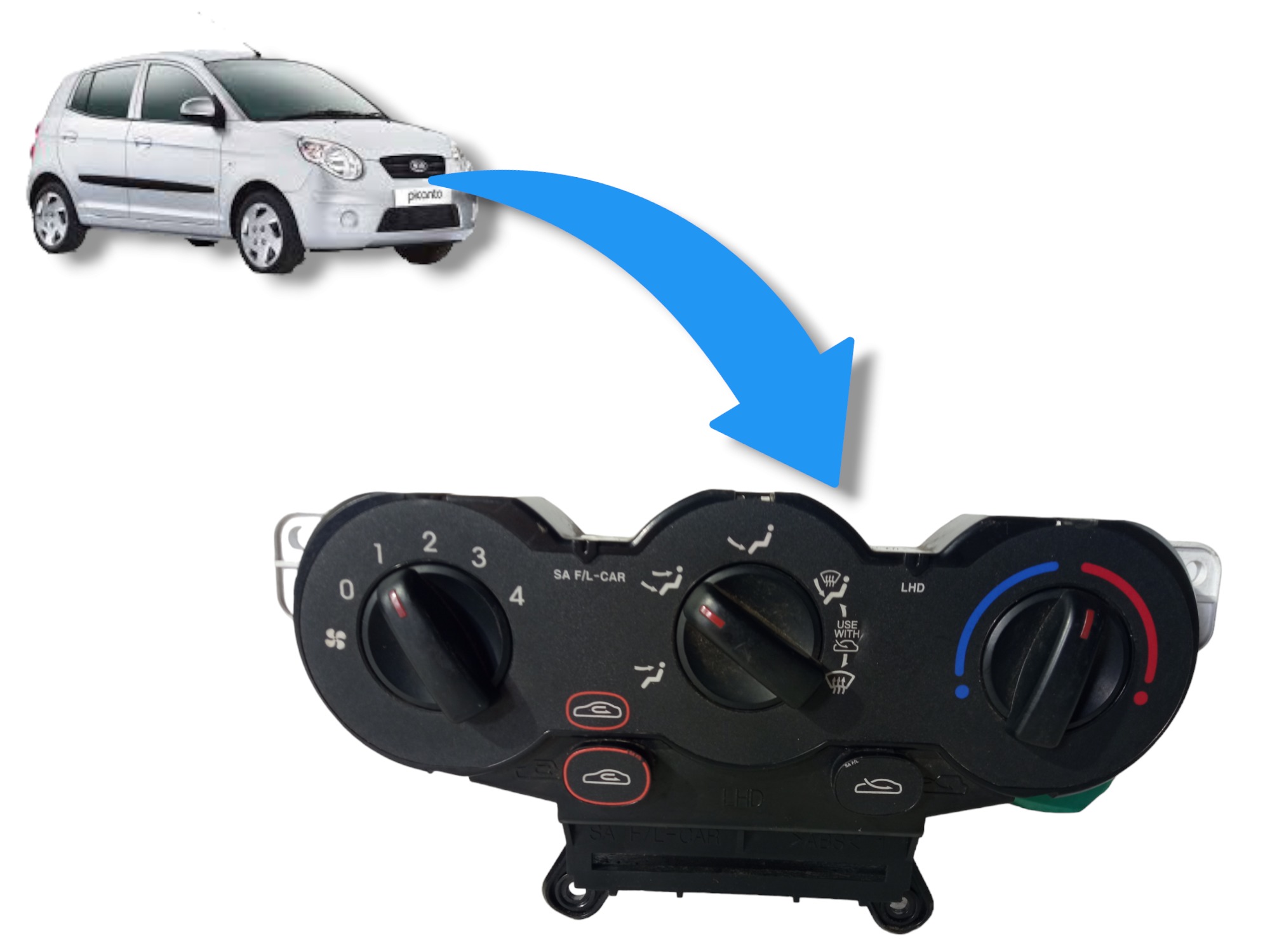 Comando Comando Ar Condicionado Kia Picanto 2007 2010 Usado 1
