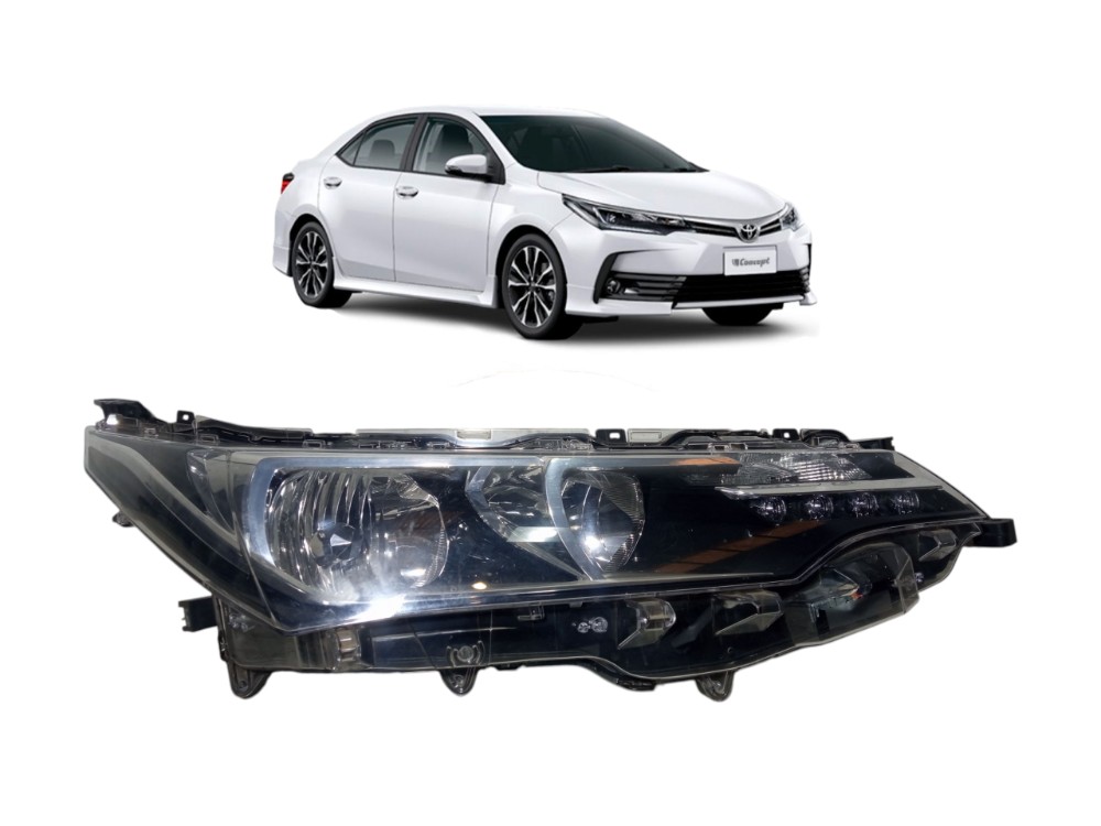 Farol Lado Direito Toyota Corolla 2017 2018 2019 Original  Direito/passageiro 1