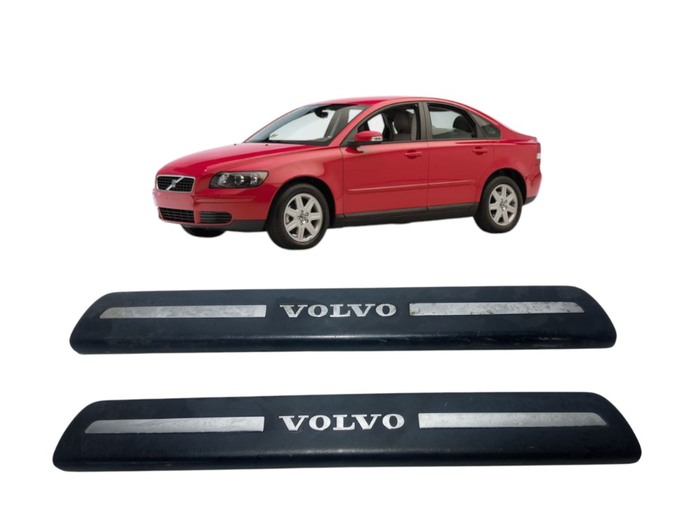 Par Soleira Porta Traseira Volvo S40 2005 2009 Original  Preto 1